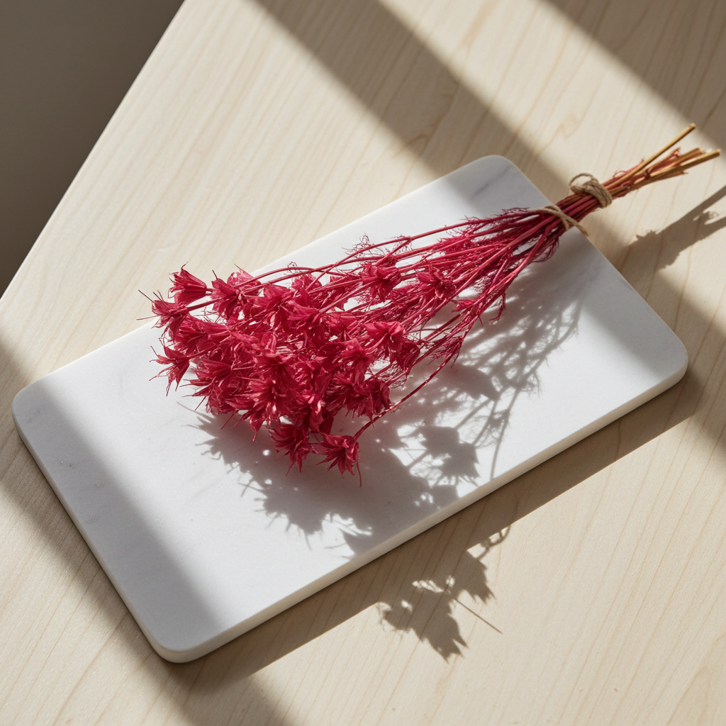 Sušená Nigella orientalis v šeříkovém odstínu – jemný a elegantní akcent pro dekorace